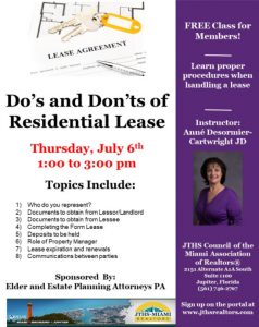 Do's and Don'ts of Residential Lease Event Brochure